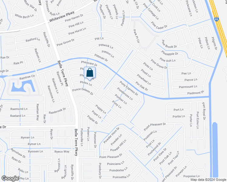 map of restaurants, bars, coffee shops, grocery stores, and more near 7 Pontiac Lane in Palm Coast