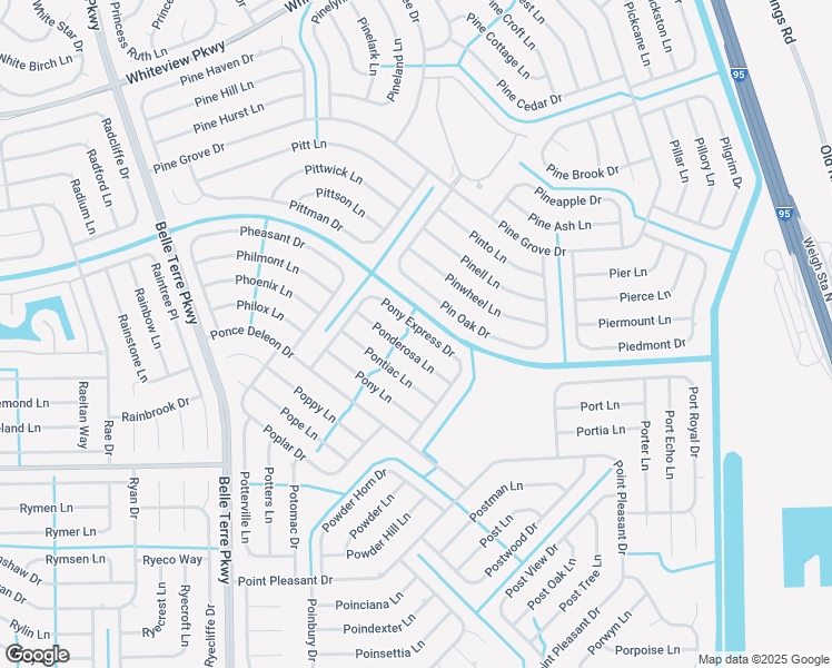 map of restaurants, bars, coffee shops, grocery stores, and more near 17 Ponderosa Lane in Palm Coast