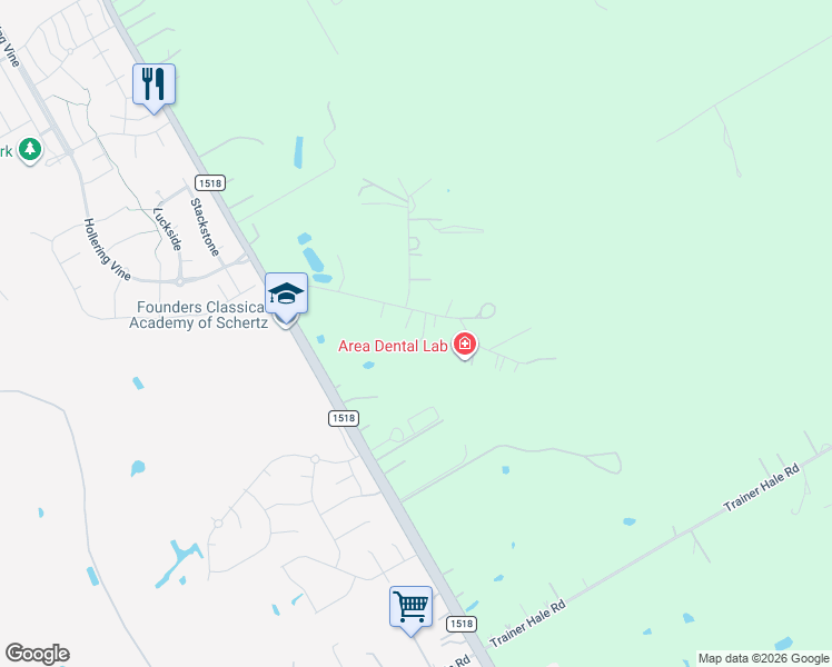 map of restaurants, bars, coffee shops, grocery stores, and more near 12700 Woman Hollering Road in Schertz