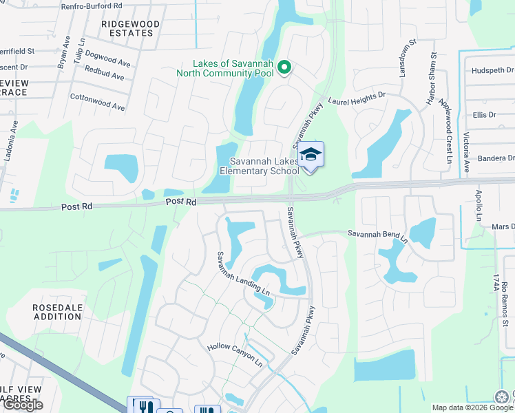 map of restaurants, bars, coffee shops, grocery stores, and more near 13902 Bright Canyon Lane in Rosharon