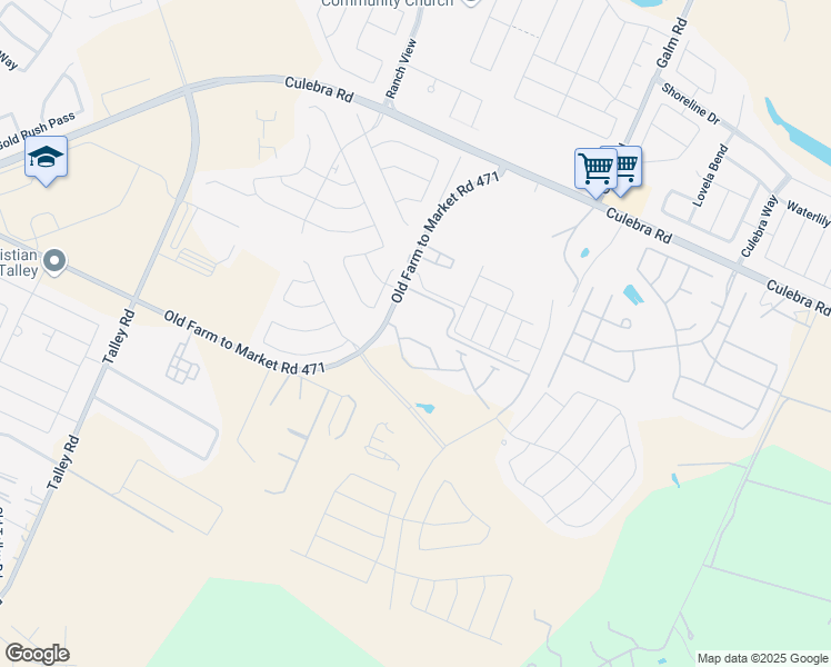 map of restaurants, bars, coffee shops, grocery stores, and more near 13748-13812 Old Farm to Market 471 West in San Antonio