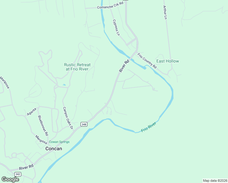 map of restaurants, bars, coffee shops, grocery stores, and more near 1606 County Road 348 in Concan