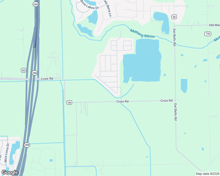 map of restaurants, bars, coffee shops, grocery stores, and more near 14 Oak Crest Court in Manvel