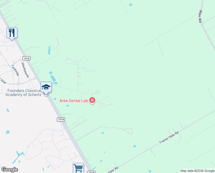 map of restaurants, bars, coffee shops, grocery stores, and more near 12839 Woman Hollering Road in Schertz