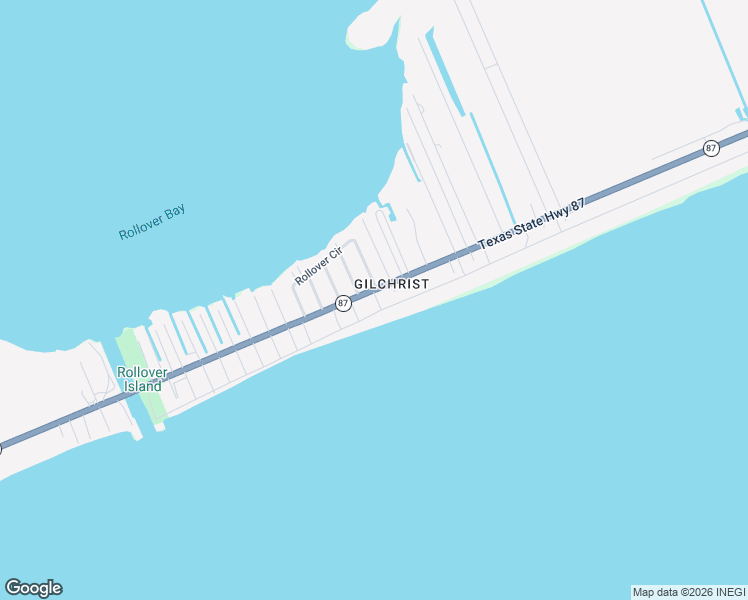 map of restaurants, bars, coffee shops, grocery stores, and more near in Bolivar Peninsula