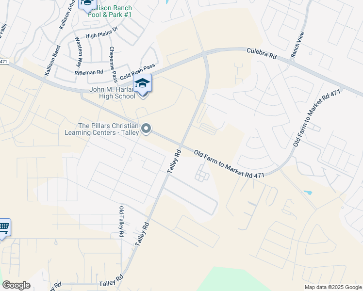 map of restaurants, bars, coffee shops, grocery stores, and more near in Bexar County