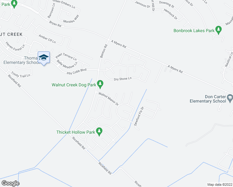 map of restaurants, bars, coffee shops, grocery stores, and more near 2318 Dovetail Park Lane in Richmond