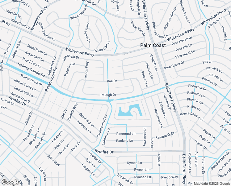 map of restaurants, bars, coffee shops, grocery stores, and more near 49 Raleigh Drive in Palm Coast