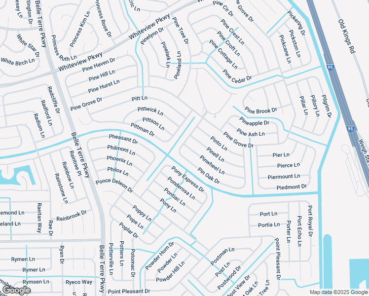 map of restaurants, bars, coffee shops, grocery stores, and more near 2 Pinwheel Lane in Palm Coast