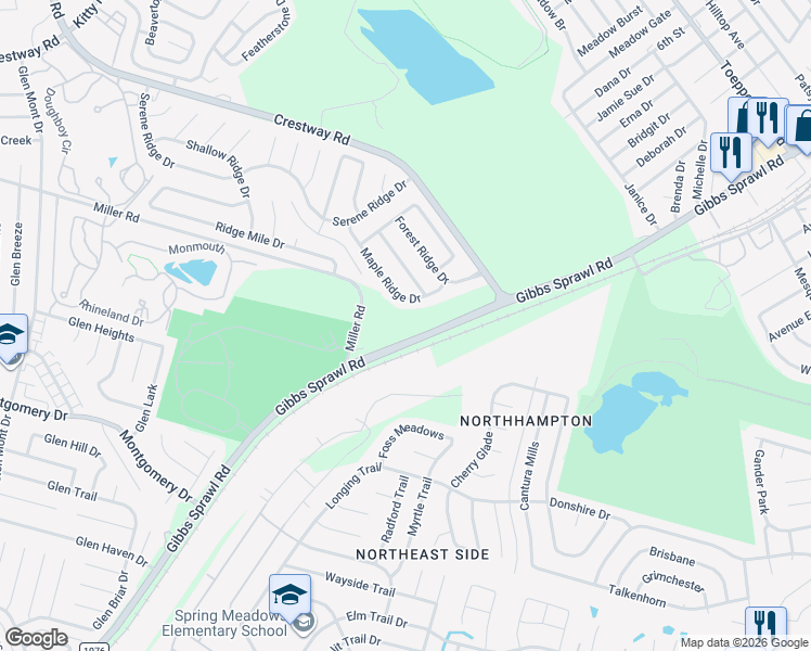 map of restaurants, bars, coffee shops, grocery stores, and more near 7770 Farm to Market Road 1976 in Converse