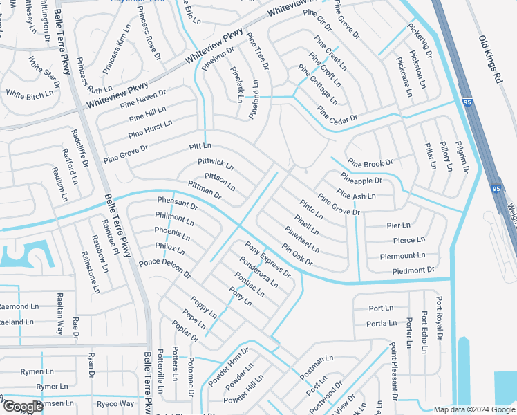 map of restaurants, bars, coffee shops, grocery stores, and more near 22 Pin Oak Drive in Palm Coast