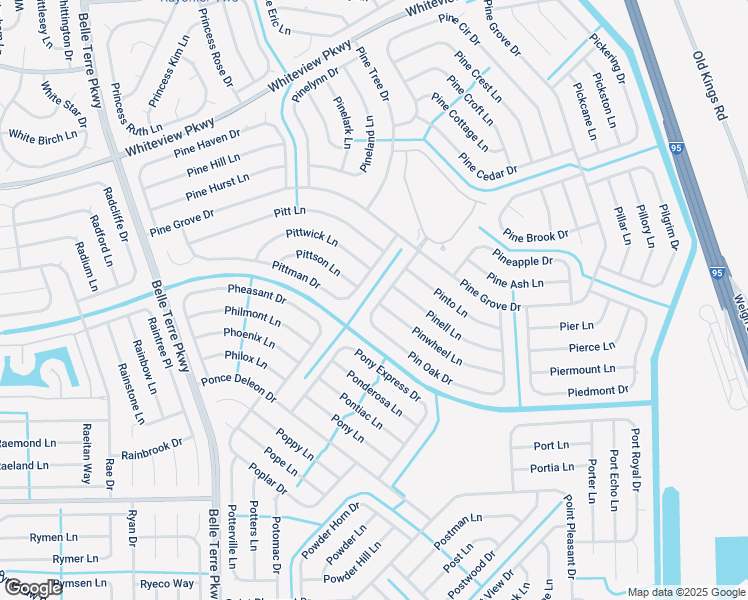 map of restaurants, bars, coffee shops, grocery stores, and more near 2 Pinwheel Lane in Palm Coast