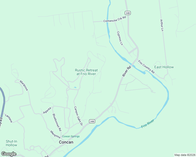 map of restaurants, bars, coffee shops, grocery stores, and more near 552 Cat Claw Mountain Road in Concan