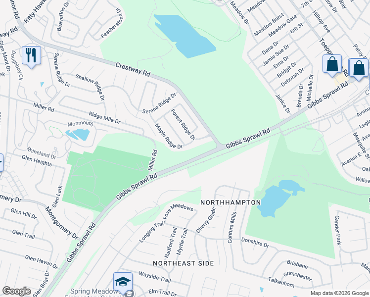 map of restaurants, bars, coffee shops, grocery stores, and more near 7770 Farm to Market Road 1976 in Converse