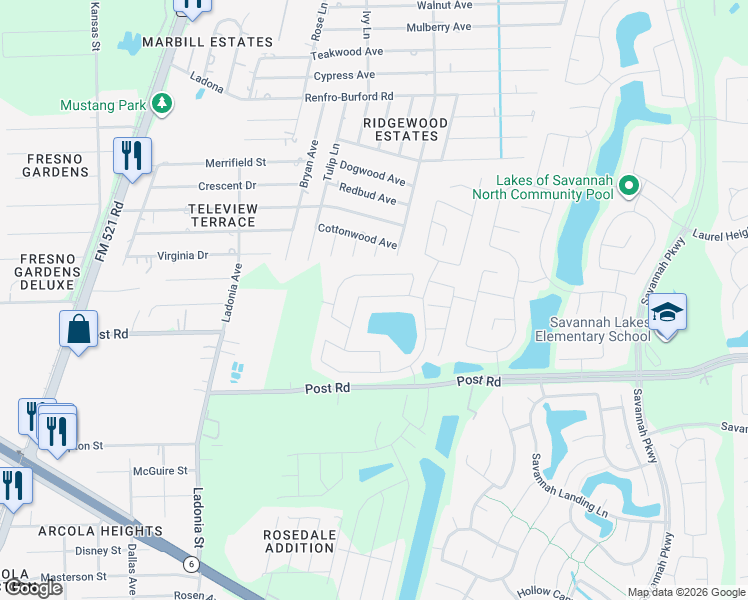 map of restaurants, bars, coffee shops, grocery stores, and more near 4715 Fern Lane in Fresno