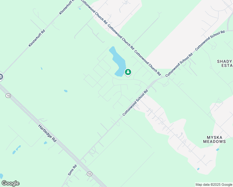 map of restaurants, bars, coffee shops, grocery stores, and more near 3302 Cottonwood School Road in Rosenberg