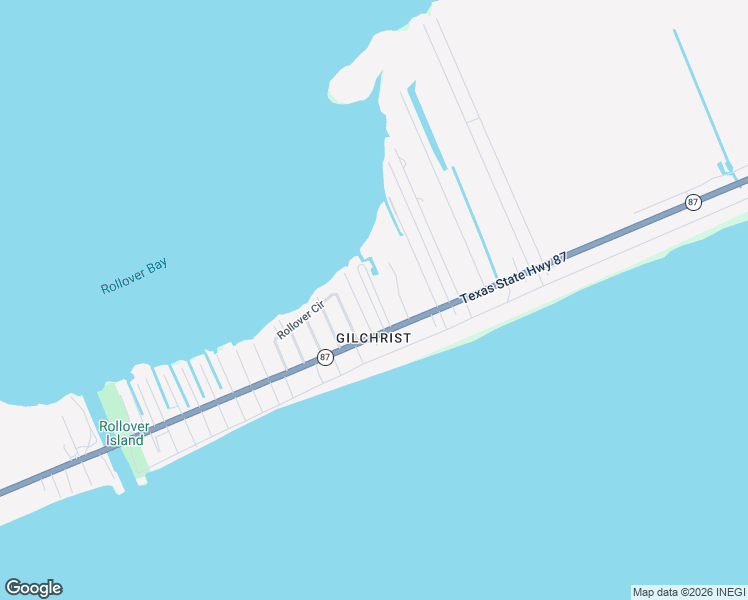 map of restaurants, bars, coffee shops, grocery stores, and more near 1034 North Hamm Road in Bolivar Peninsula