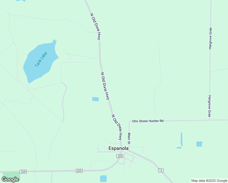 map of restaurants, bars, coffee shops, grocery stores, and more near 3284 North Old Dixie Highway in Bunnell