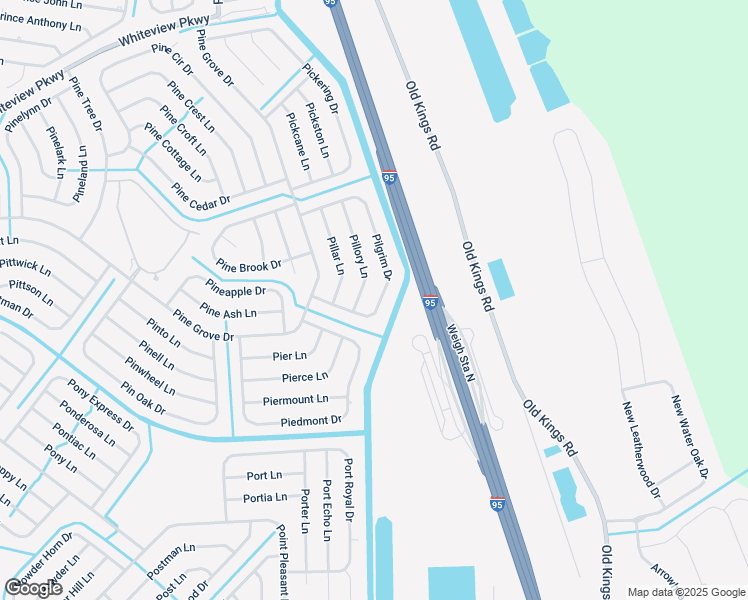 map of restaurants, bars, coffee shops, grocery stores, and more near 52 Pilgrim Dr in Palm Coast