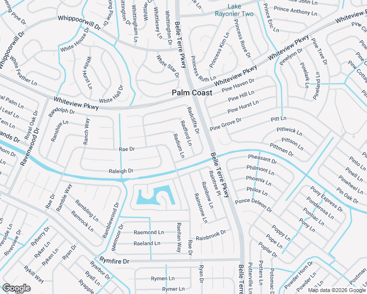 map of restaurants, bars, coffee shops, grocery stores, and more near 29 Radium Ln in Palm Coast