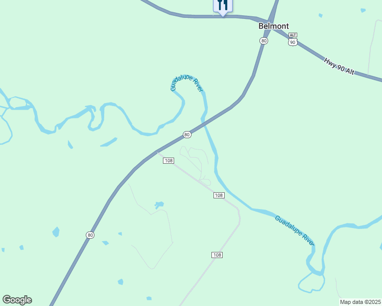 map of restaurants, bars, coffee shops, grocery stores, and more near 3343 County Road 108 in Gonzales