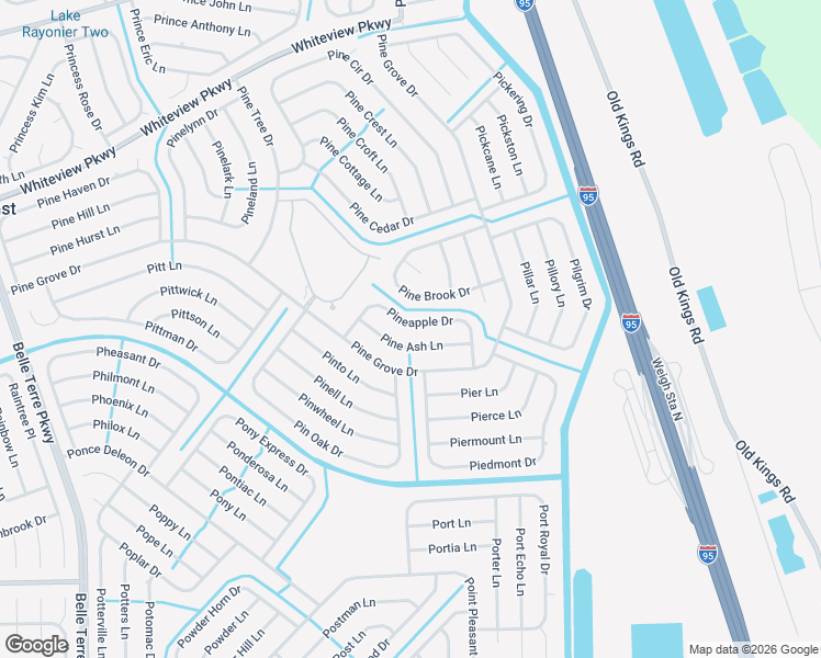 map of restaurants, bars, coffee shops, grocery stores, and more near 28 Pineapple Drive in Palm Coast