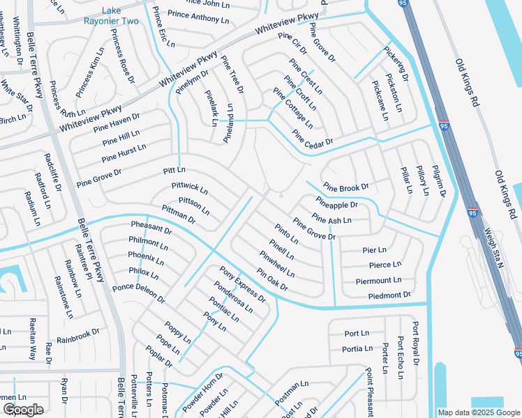 map of restaurants, bars, coffee shops, grocery stores, and more near 1 Pinto Lane in Palm Coast