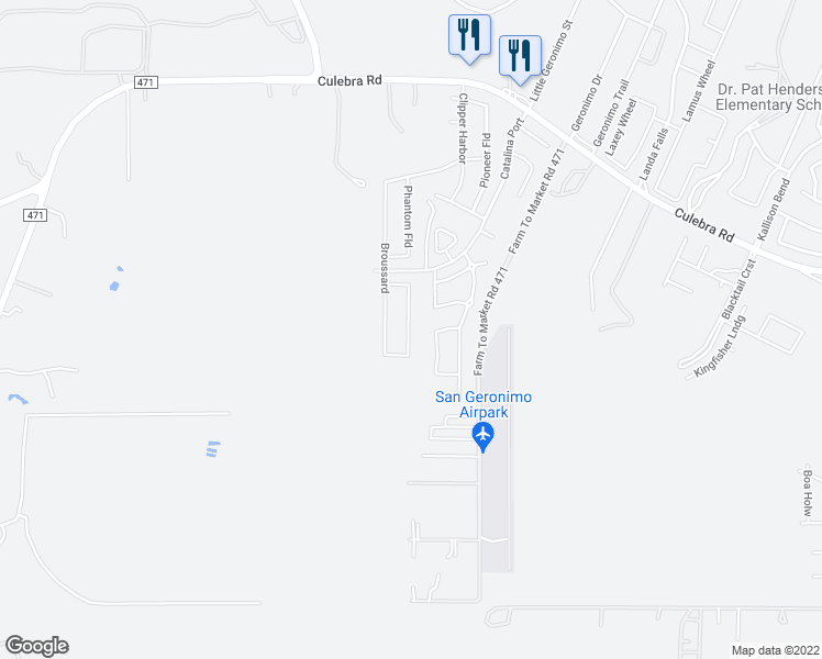 map of restaurants, bars, coffee shops, grocery stores, and more near 7930 Hanging Branch in San Antonio