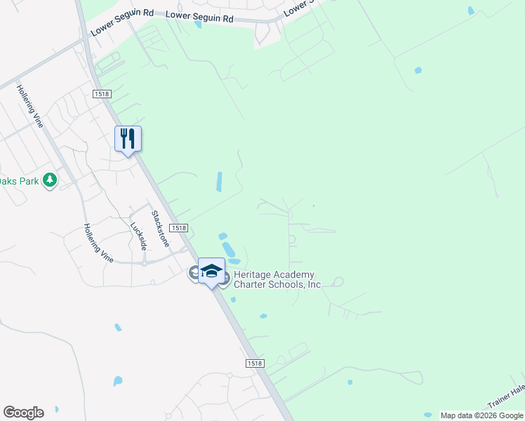 map of restaurants, bars, coffee shops, grocery stores, and more near 12535 Woman Hollering Road in Schertz