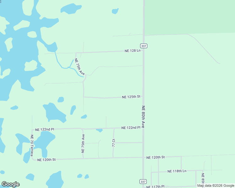 map of restaurants, bars, coffee shops, grocery stores, and more near 7831 Northeast 125th Street in Bronson