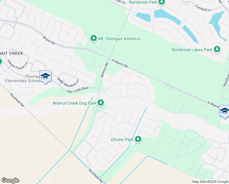 map of restaurants, bars, coffee shops, grocery stores, and more near 7414 Dry Stone Lane in Richmond
