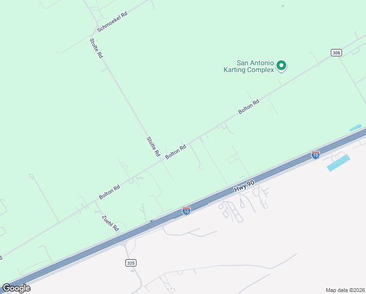 map of restaurants, bars, coffee shops, grocery stores, and more near County Road 308 in Guadalupe County