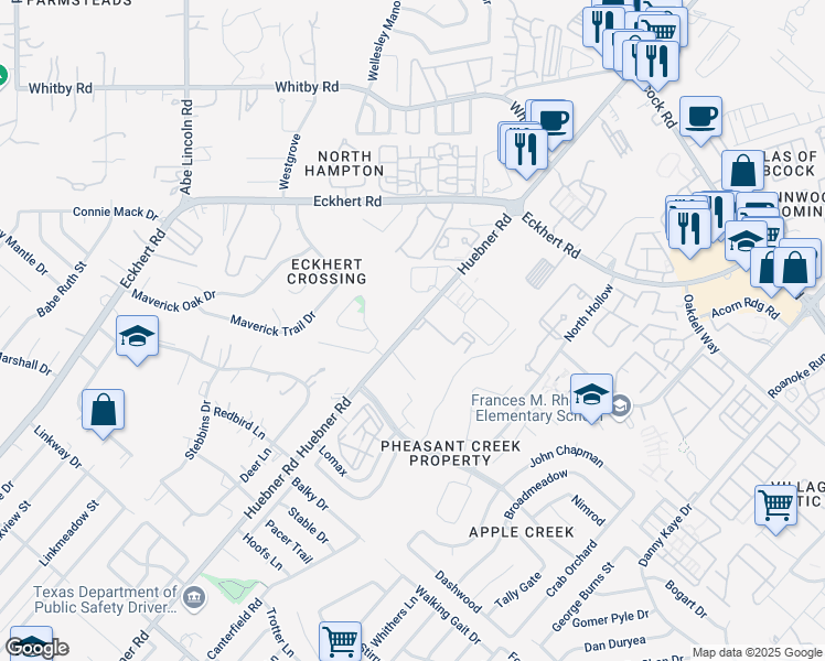 map of restaurants, bars, coffee shops, grocery stores, and more near in San Antonio