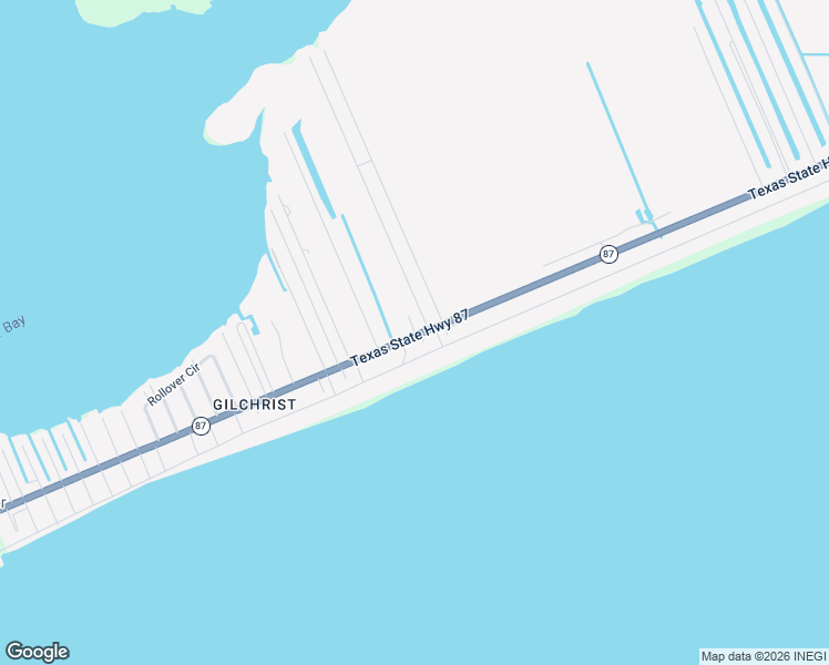 map of restaurants, bars, coffee shops, grocery stores, and more near 1003 Turrentine in Bolivar Peninsula