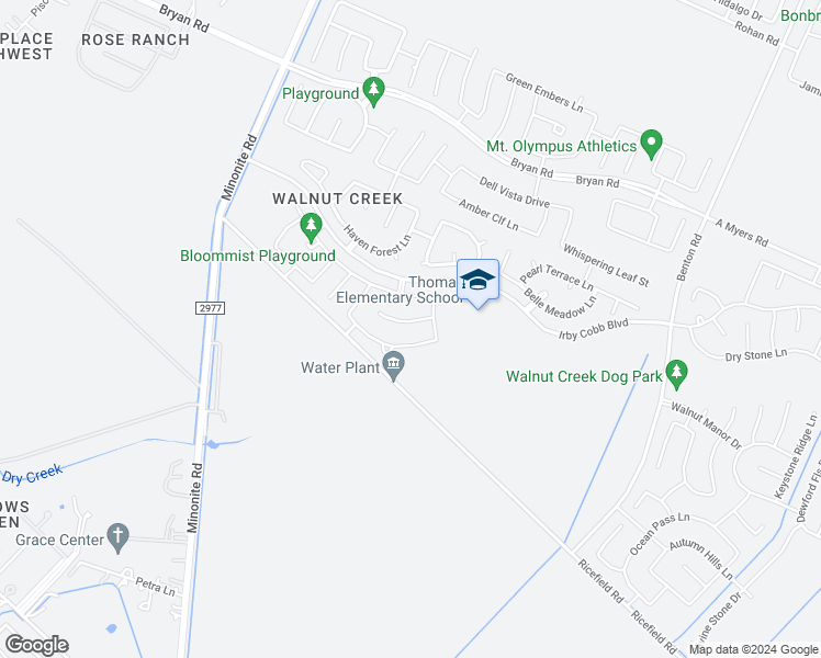 map of restaurants, bars, coffee shops, grocery stores, and more near 6810 Rambling Manor Court in Richmond