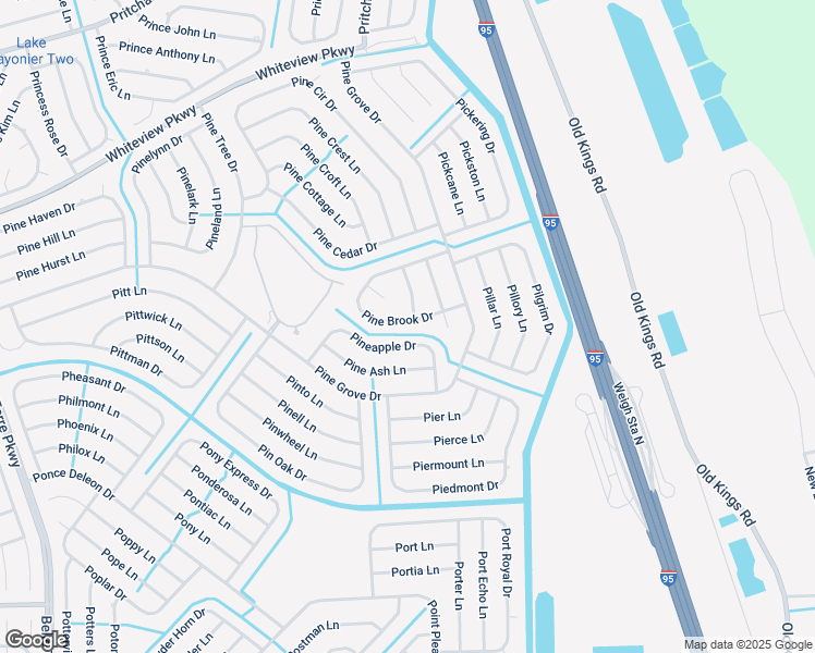 map of restaurants, bars, coffee shops, grocery stores, and more near 13 Pine Bluff Lane in Palm Coast