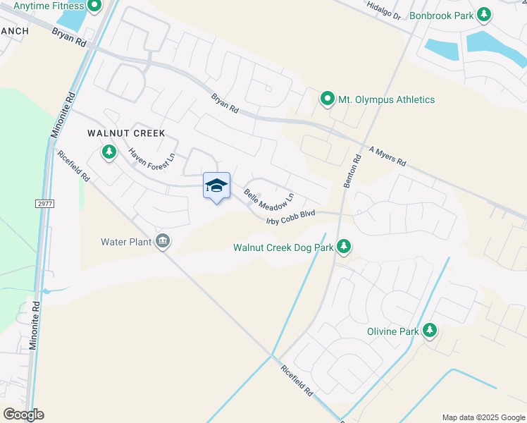 map of restaurants, bars, coffee shops, grocery stores, and more near 7018 Belle Meadow Lane in Richmond