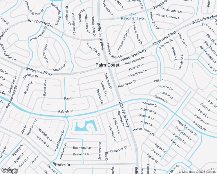 map of restaurants, bars, coffee shops, grocery stores, and more near in Palm Coast