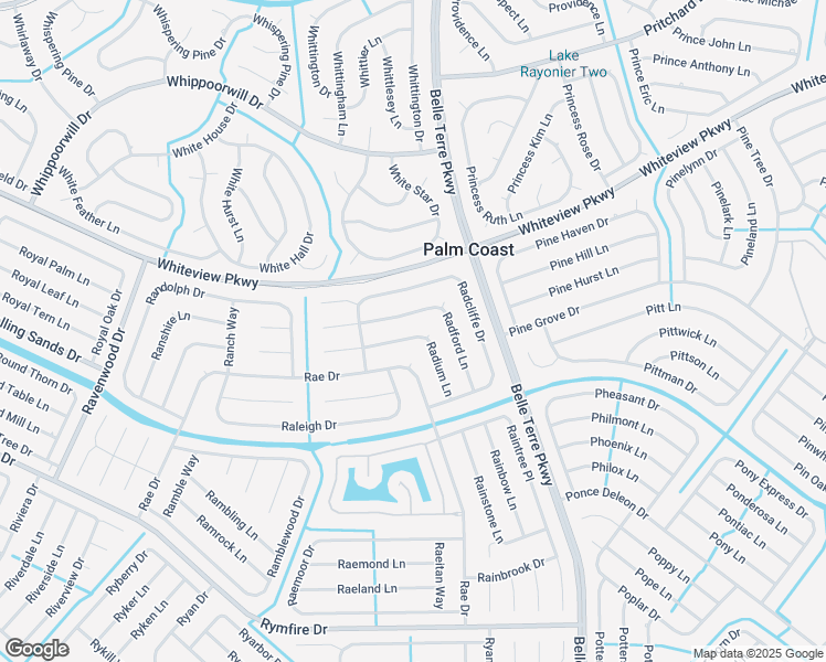 map of restaurants, bars, coffee shops, grocery stores, and more near 15 Radium Lane in Palm Coast
