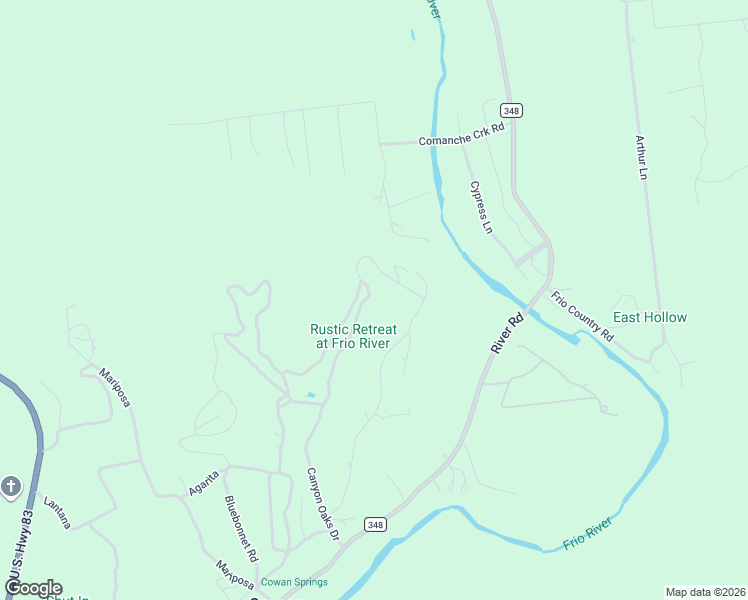 map of restaurants, bars, coffee shops, grocery stores, and more near 538 Canyon Oaks Drive in Concan