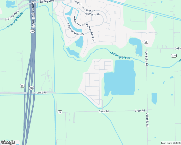 map of restaurants, bars, coffee shops, grocery stores, and more near 175 Oak Creek Drive in Manvel