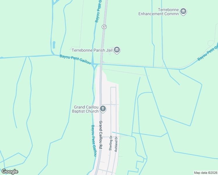 map of restaurants, bars, coffee shops, grocery stores, and more near 3401 Grand Caillou Road in Houma