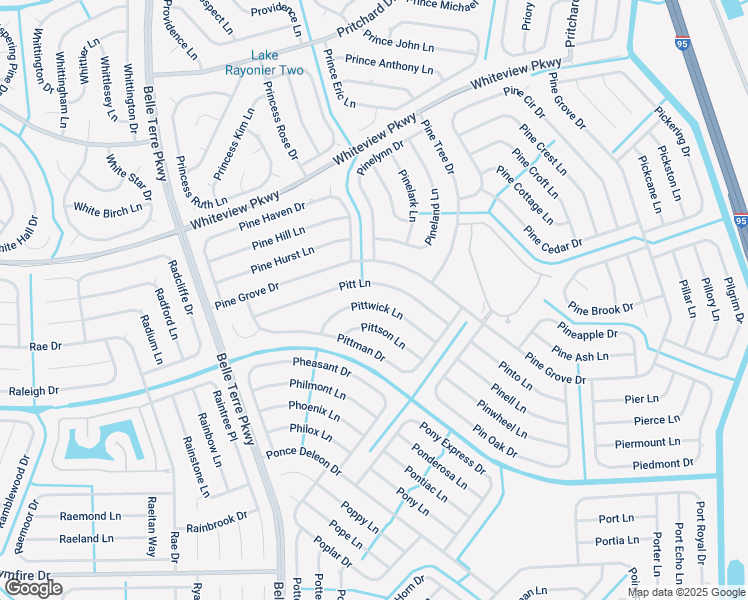 map of restaurants, bars, coffee shops, grocery stores, and more near 25 Pittwick Lane in Palm Coast