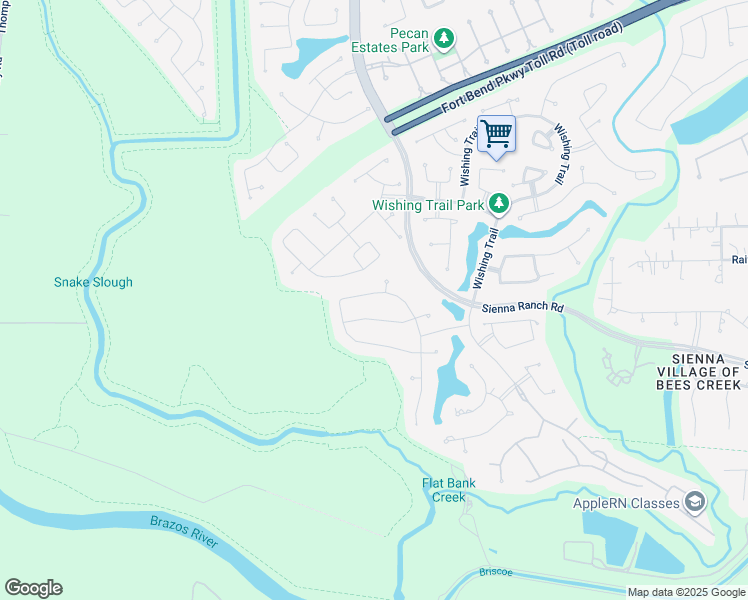 map of restaurants, bars, coffee shops, grocery stores, and more near 51 Adrianna Path Drive in Missouri City