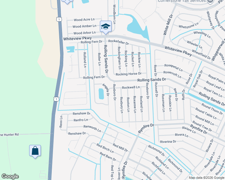 map of restaurants, bars, coffee shops, grocery stores, and more near 1 Roxboro Drive in Palm Coast