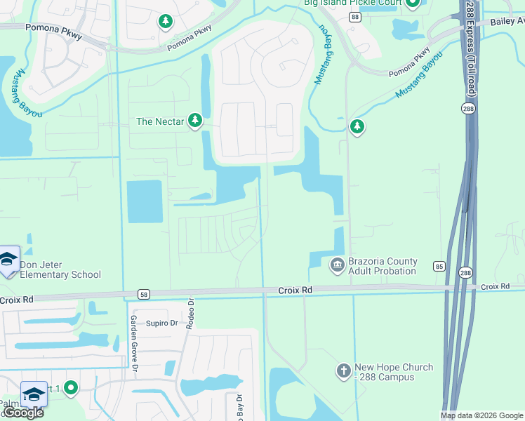 map of restaurants, bars, coffee shops, grocery stores, and more near in Manvel