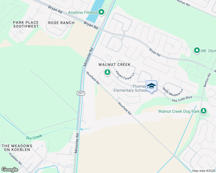 map of restaurants, bars, coffee shops, grocery stores, and more near 2027 Knoll Oak Lane in Richmond