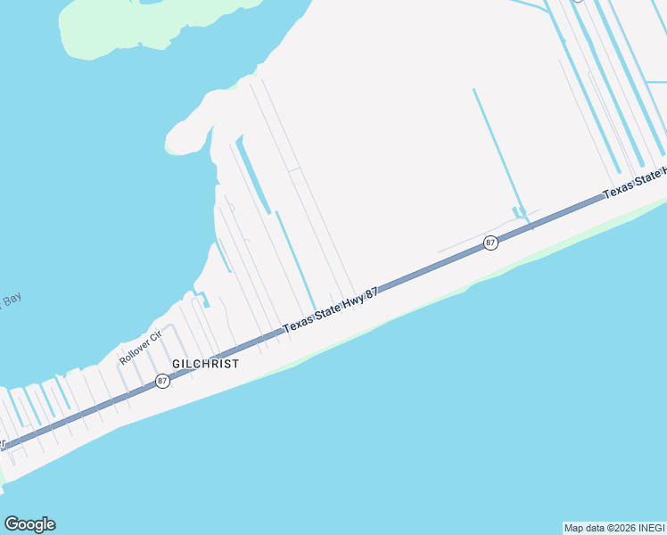 map of restaurants, bars, coffee shops, grocery stores, and more near 1064 Waco in Bolivar Peninsula