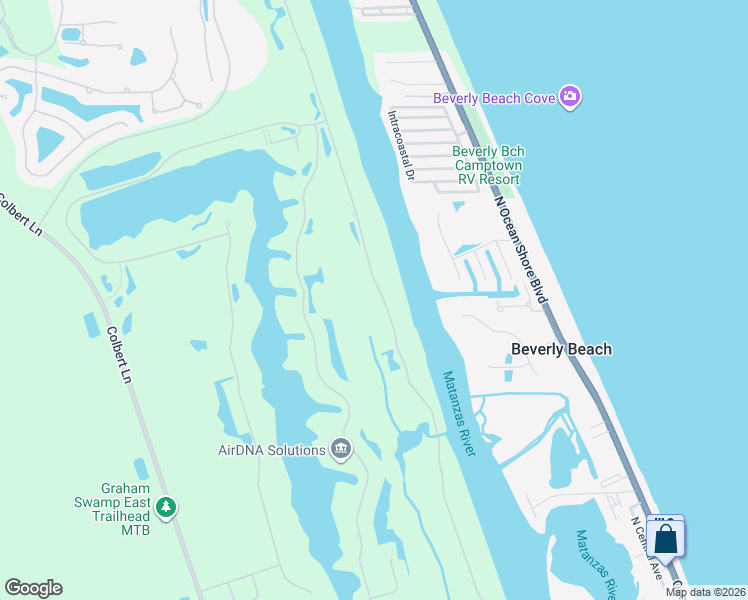 map of restaurants, bars, coffee shops, grocery stores, and more near 84 South Riverwalk Drive in Palm Coast