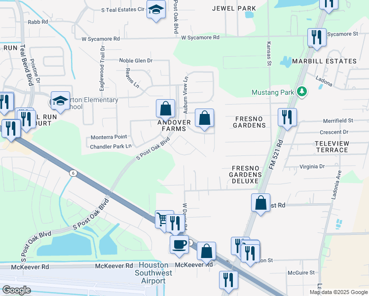 map of restaurants, bars, coffee shops, grocery stores, and more near 4715 Cavern Brook Court in Fresno